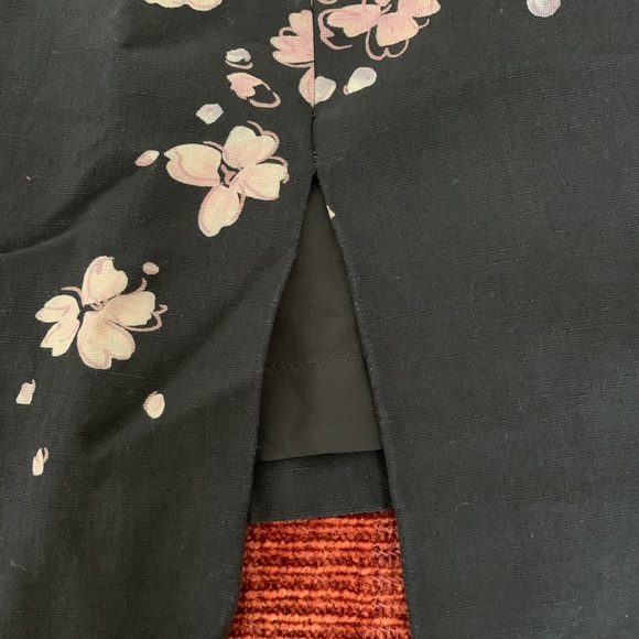 Black Sleeveless Dress with Pink Flowers - Picture 8 of 9